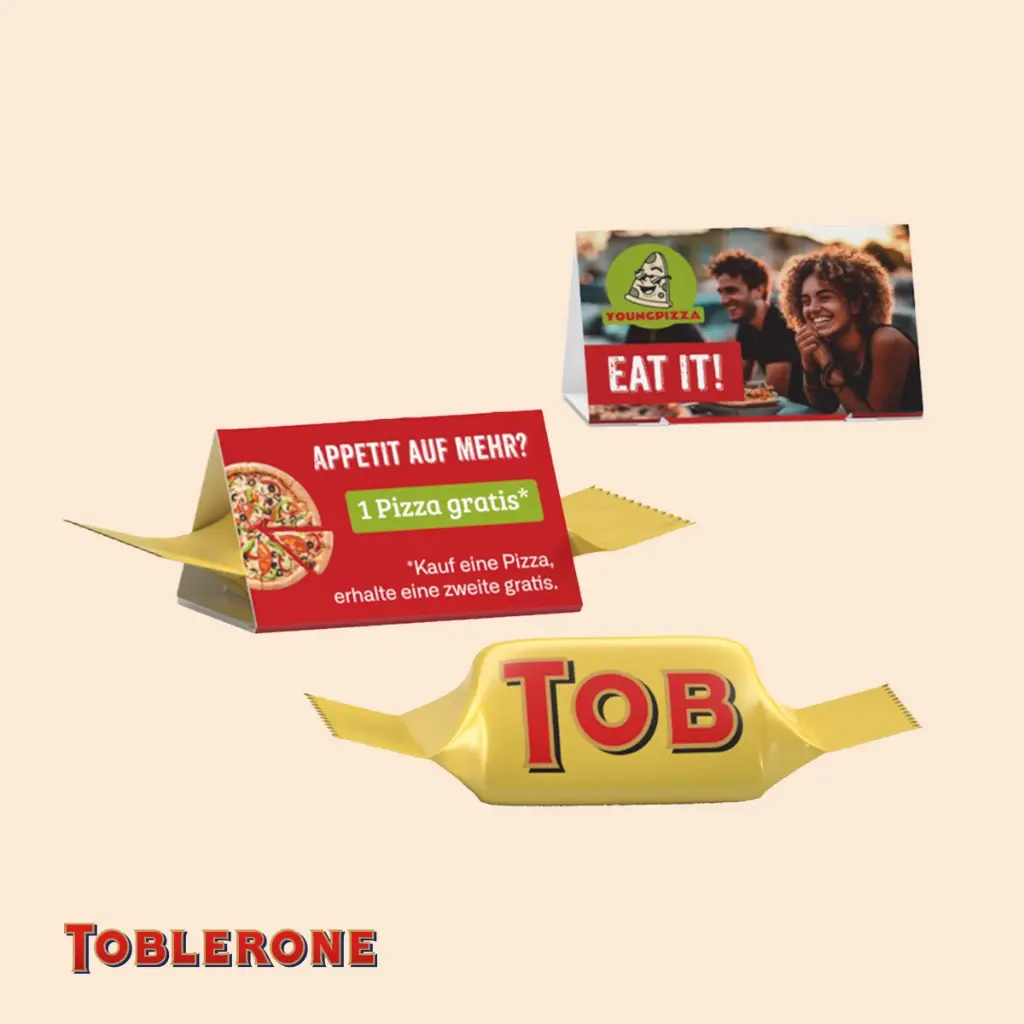 Werbedreieck Mini, Toblerone Tiny Mini Riegel