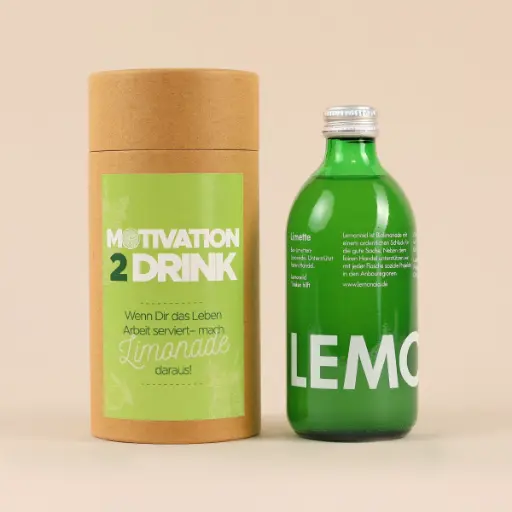 [WP13432] Präsenthülse "Motivation 2Drink" - Lemonaid