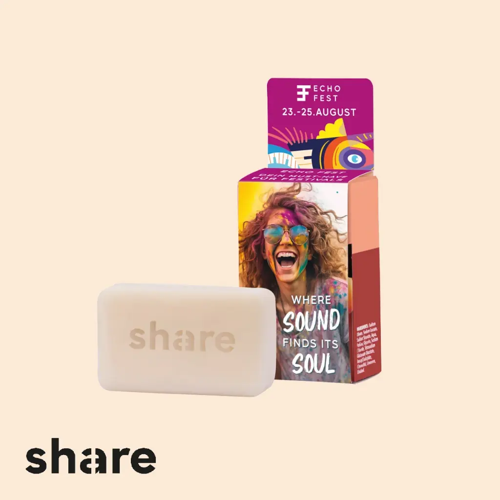 Werbecover, share feste Seife
