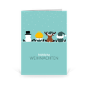 Karte: Weihnachtsteam Schneeflocken
