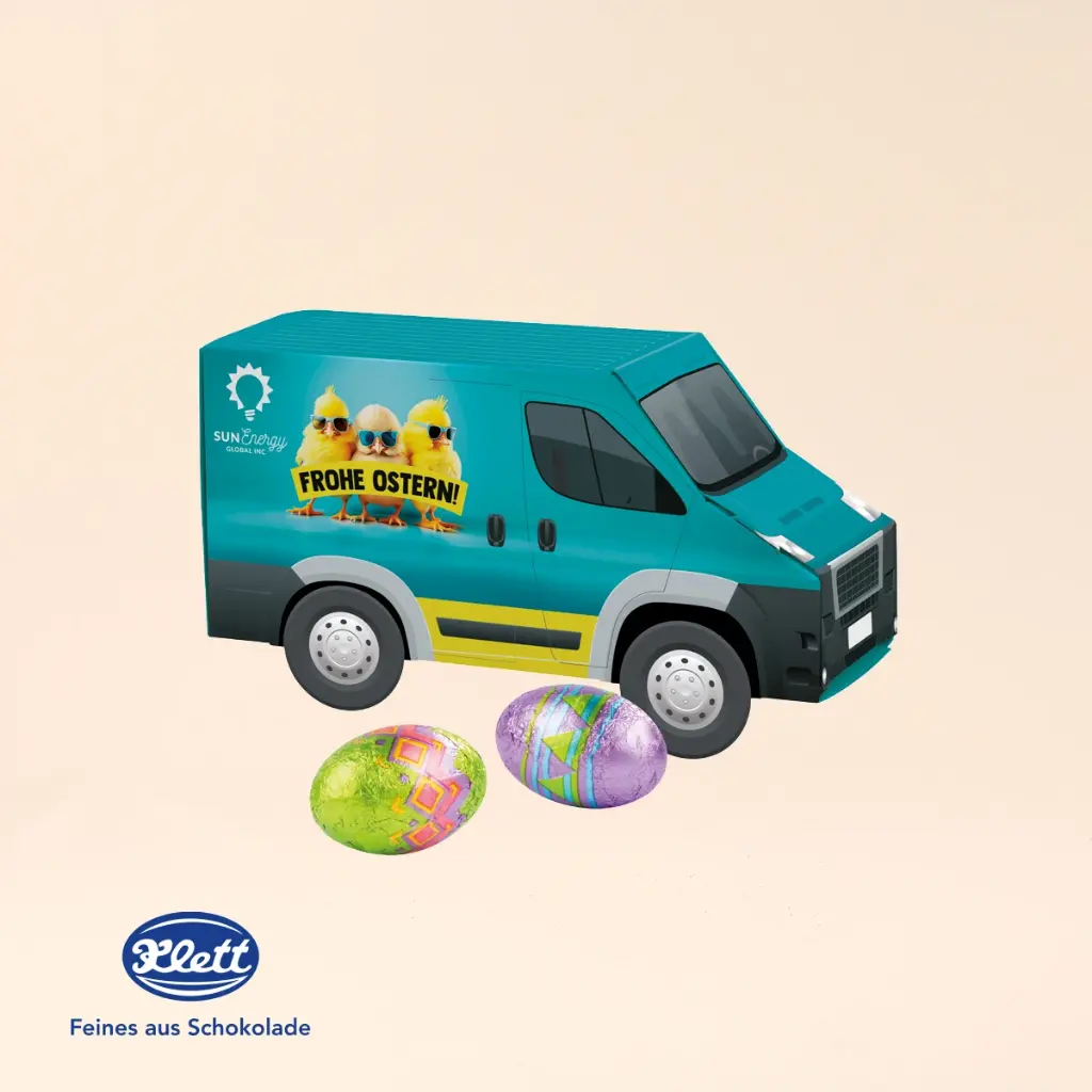 3D-Präsent Transporter, Klett Ostereier