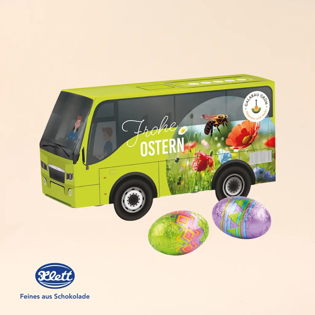 3D-Präsent Bus, Klett Ostereier