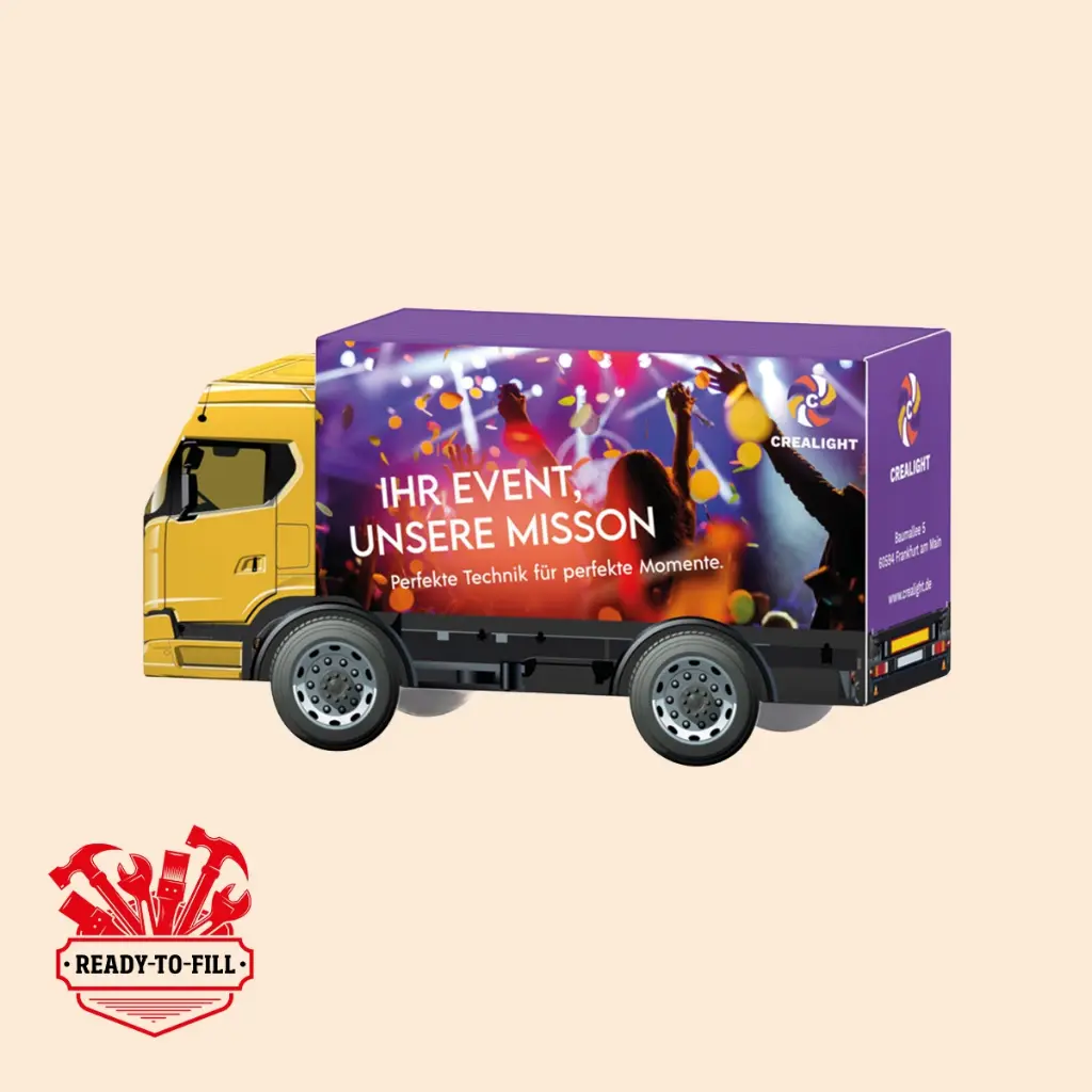 3D-Präsent LKW, zum Selbstbefüllen