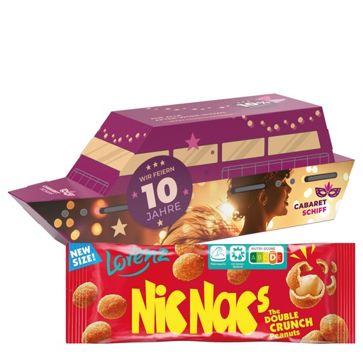 [1297-BOOT-LO1] 3D-Präsent Schiff, Lorenz Nic Nac's Erdnüsse