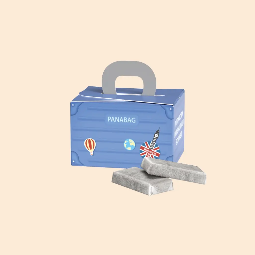 Geschenkbox Mini Koffer, Alpenmilch Schokotäfelchen