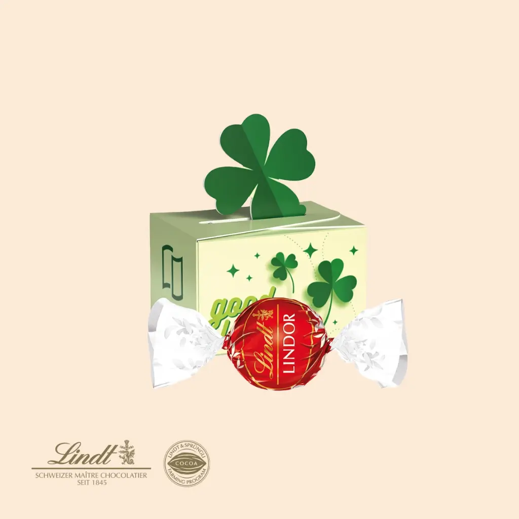 Geschenkbox Mini Kleeblatt, Lindt LINDOR