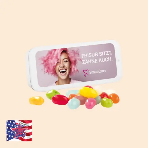 [1116-JB] Schiebedeckeldose, weiß, American Style Jelly Beans