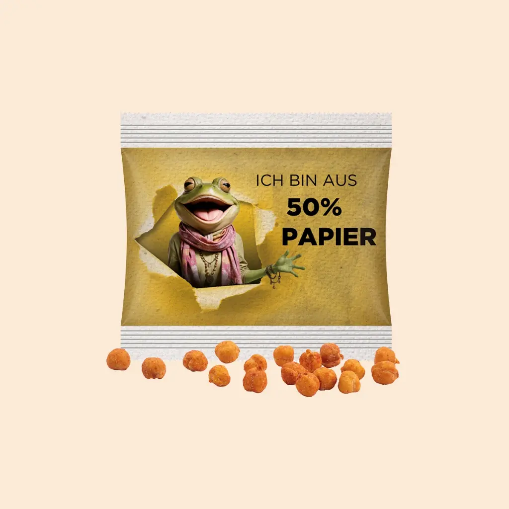 Snack Miditüte, Kicherebsen Paprika, Papierfolie