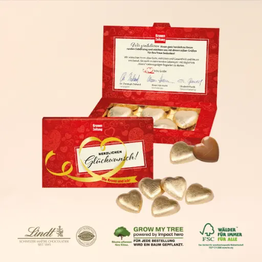[91225] Präsentbox "Business" mit Lindt Schokoherzen