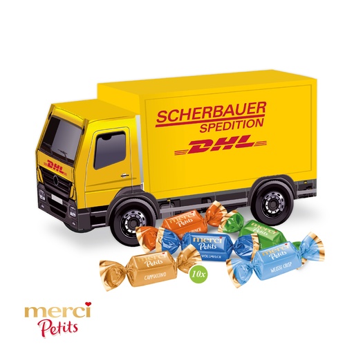 [91679] 3D Präsent "LKW" mit Merci Petits 