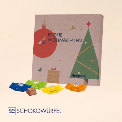 [95196] Adventskalender Quadratisch - Ritter SPORT Schokowürfel