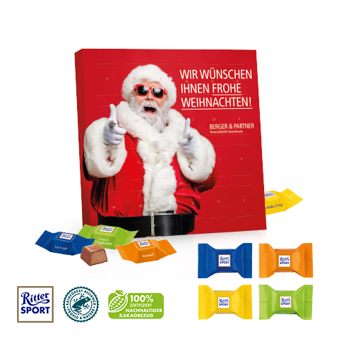 [95196] Adventskalender Quadratisch - Ritter SPORT Schokowürfel