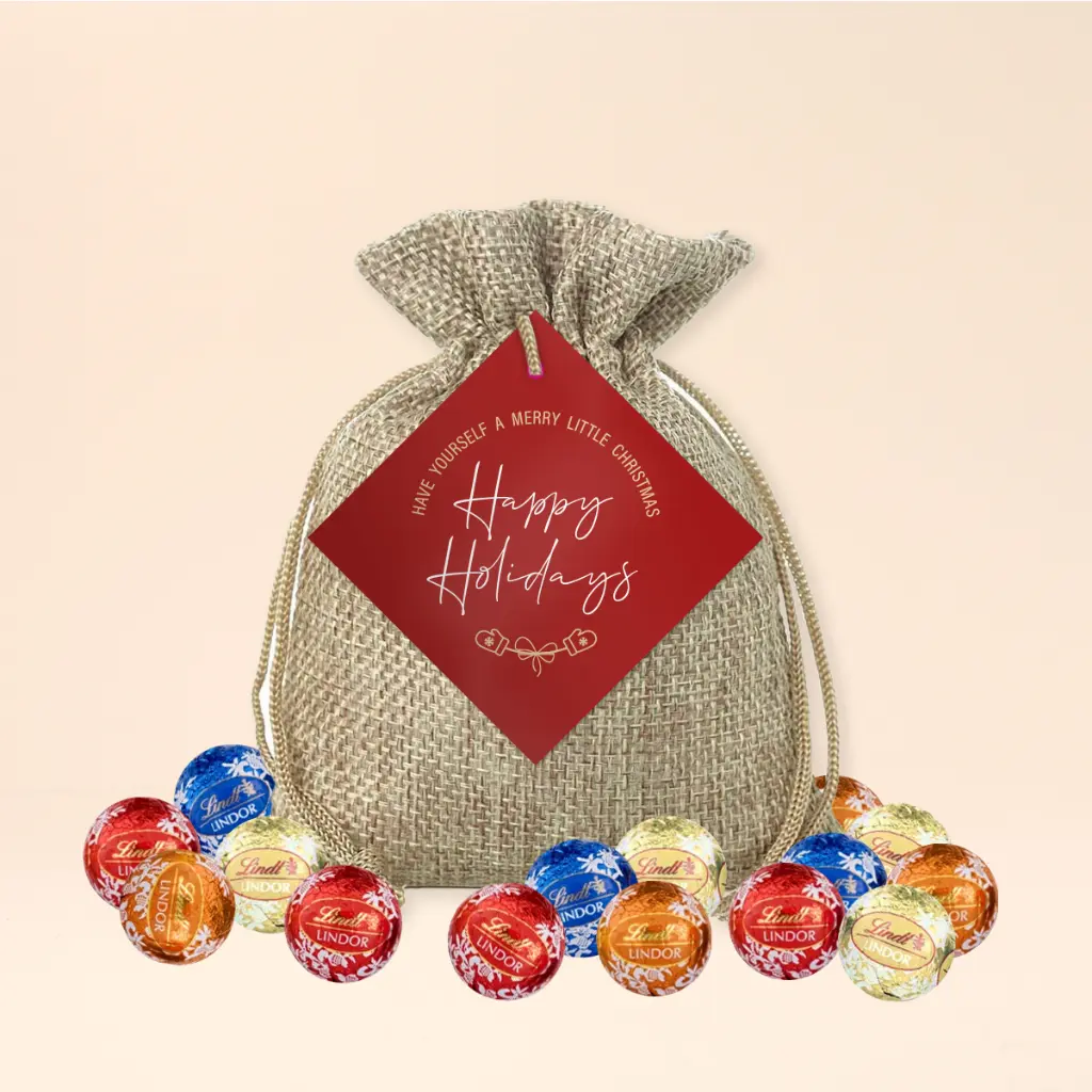 Weihnachtssäckchen "Happy Holiday" - Lindt Mini
