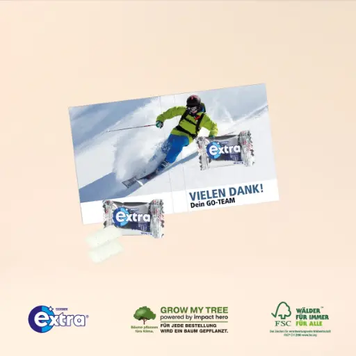 [91614] Werbe-Klappkarte mit Wrigley's Kaugummi