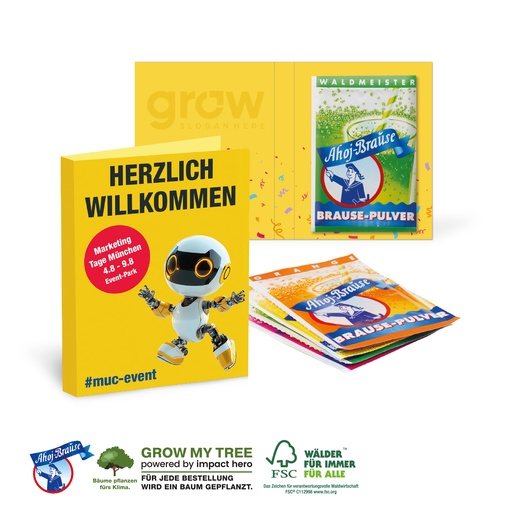 [91623] Werbe-Klappkarte mit Ahoj Brause Pulver