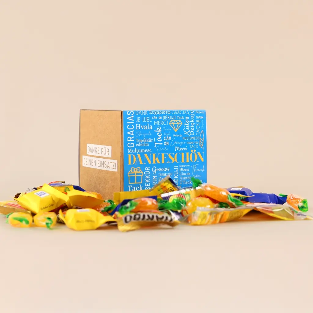 Geschenkbox "Danke International"