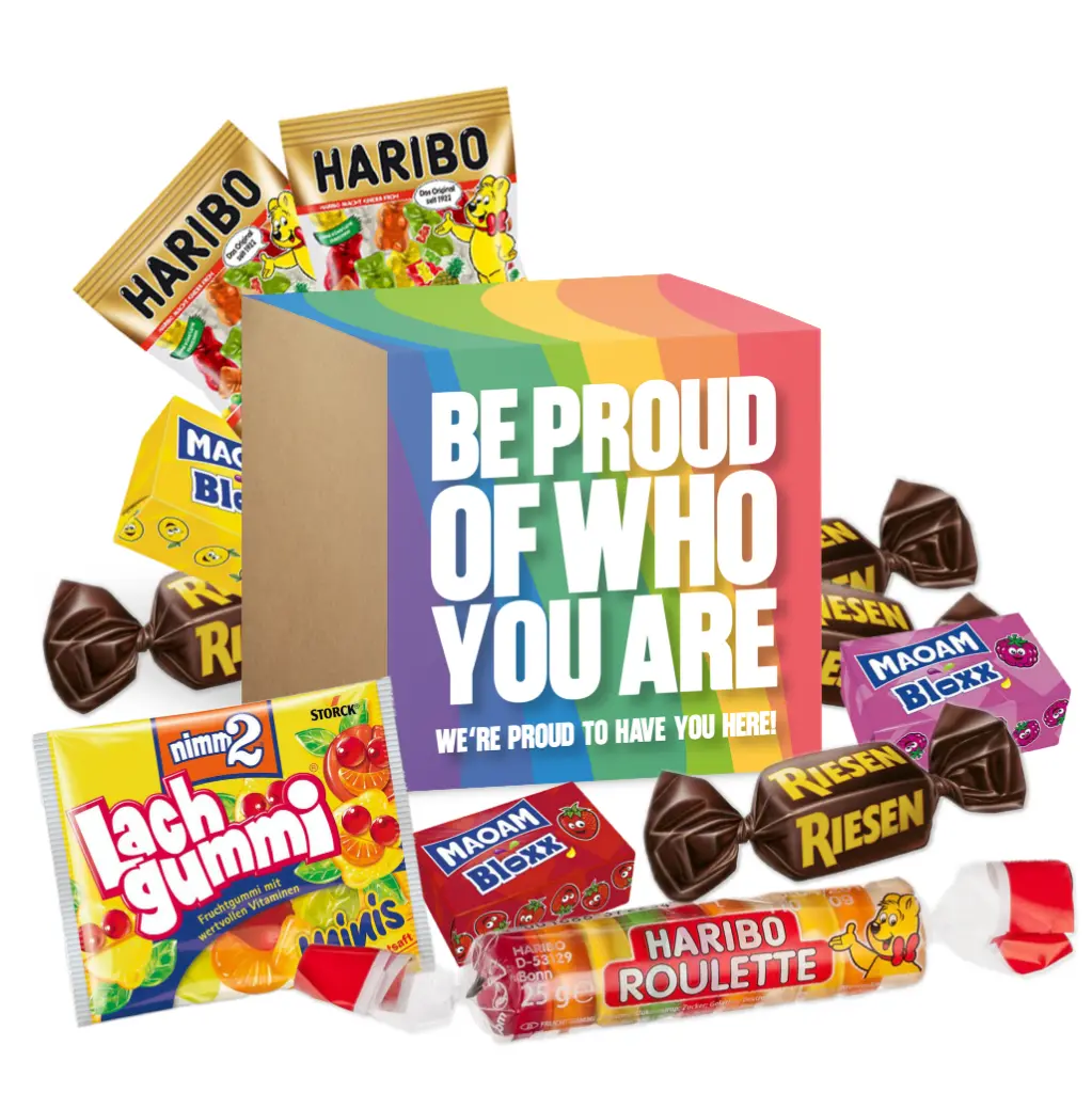 Geschenkbox "Be proud of who you are"