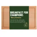 Frühstücksbrett "Breakfast for Champions" - Xmas