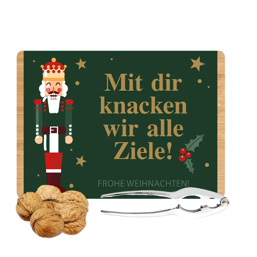 Nussknacker "Mit dir knacken wir alle Ziele"