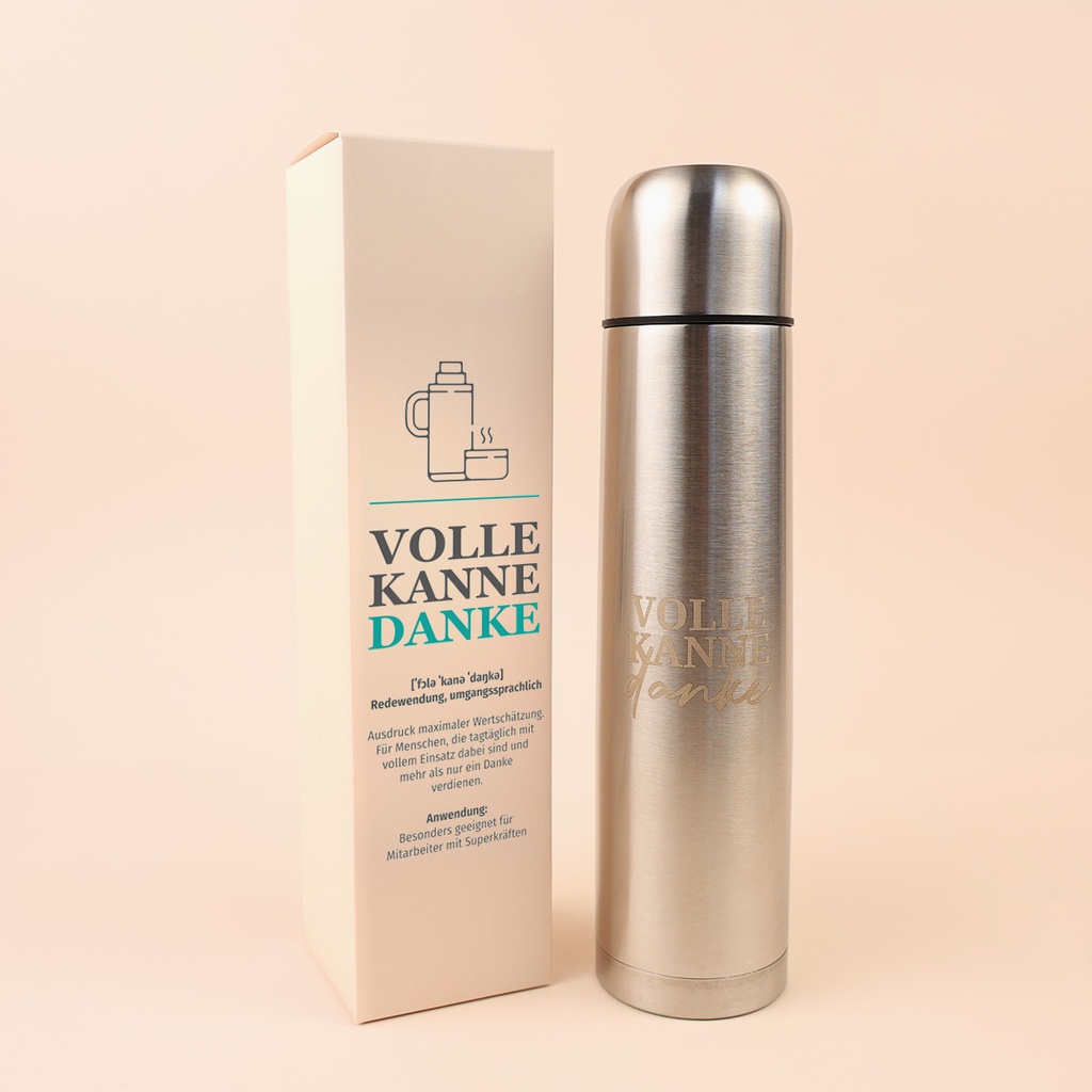 Thermoskanne "Volle Kanne Danke"