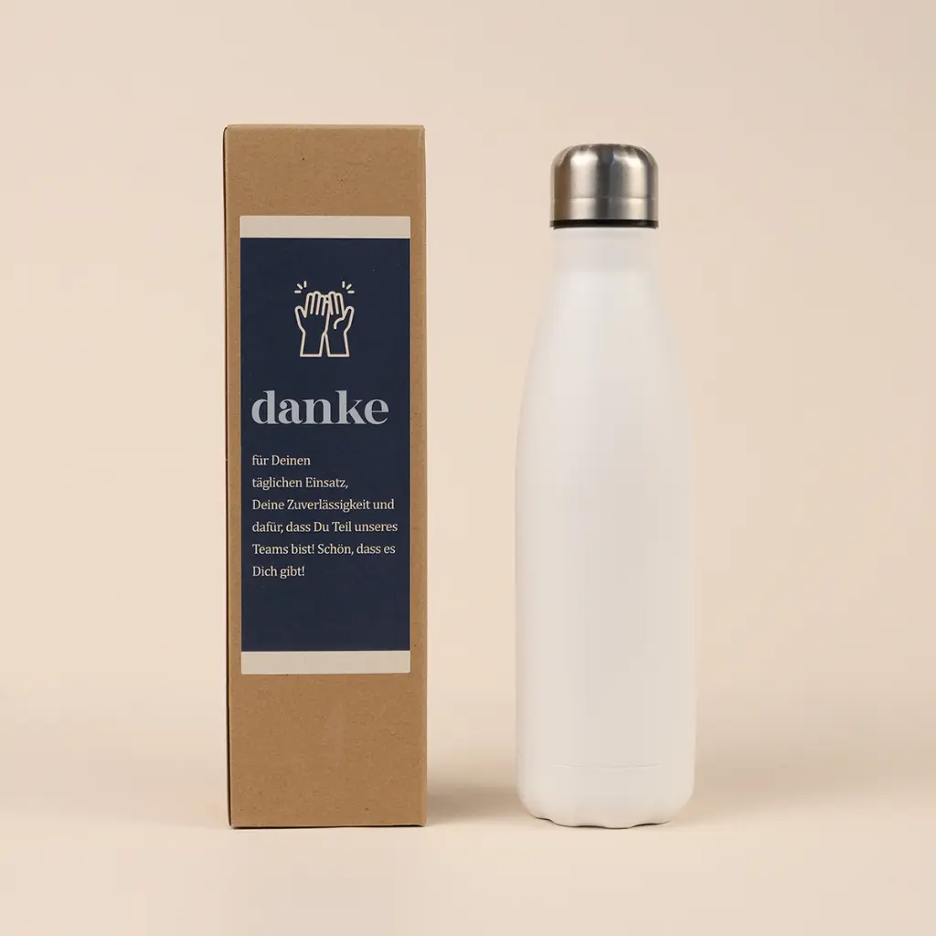 Vakuum-Trinkflasche "Danke"