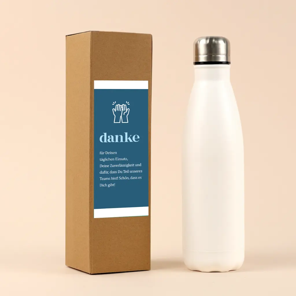 Vakuum-Trinkflasche "Danke"