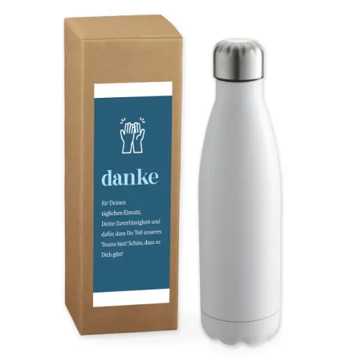 [WP13551] Vakuum-Trinkflasche "Danke"