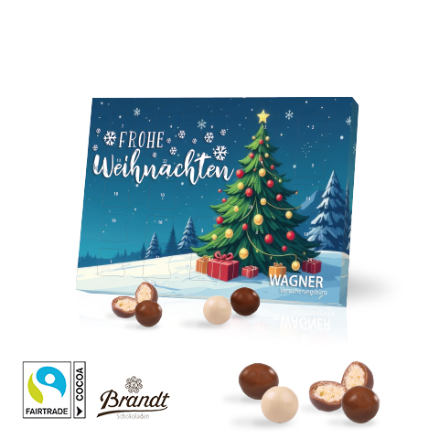 [95165] Tisch-Adventskalender mit Brandt Knusperkugeln 