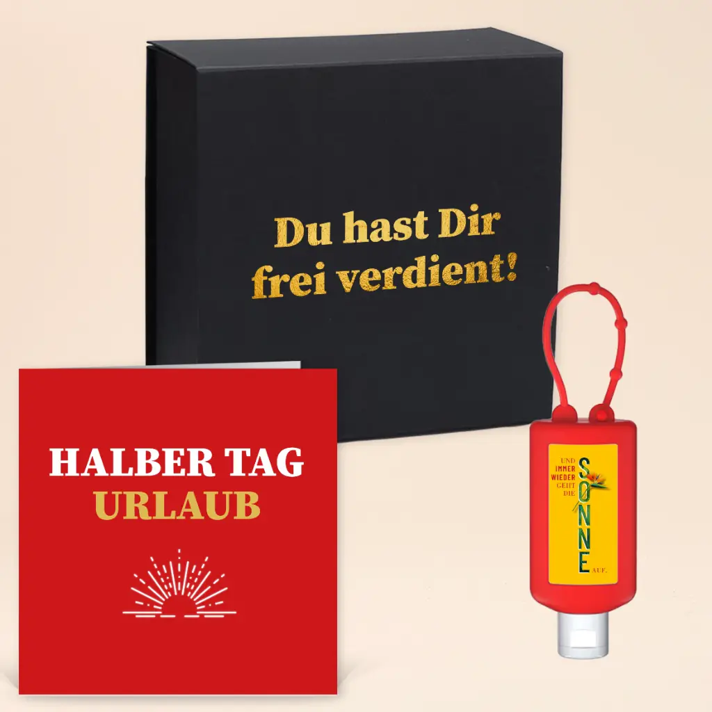 Zeitgeschenk "Halber Tag Urlaub" 