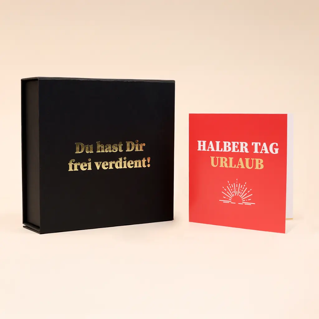 Zeitgeschenk "Halber Tag Urlaub" 