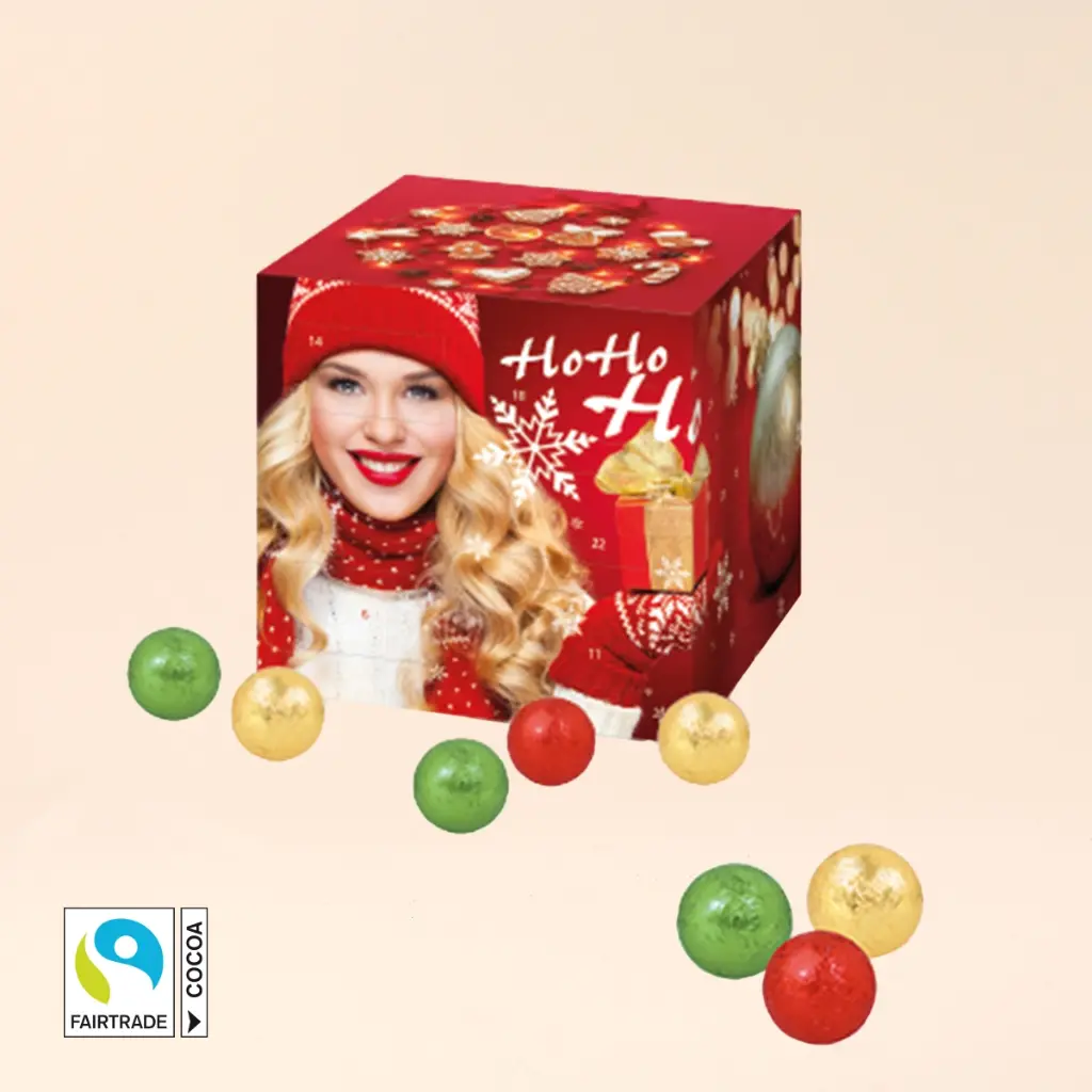 Adventskalender "Cube" mit Fairtrade® Schokolade 