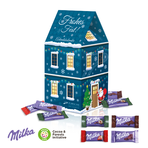 Adventskalender-Haus "XL" mit Milka Schokolade 
