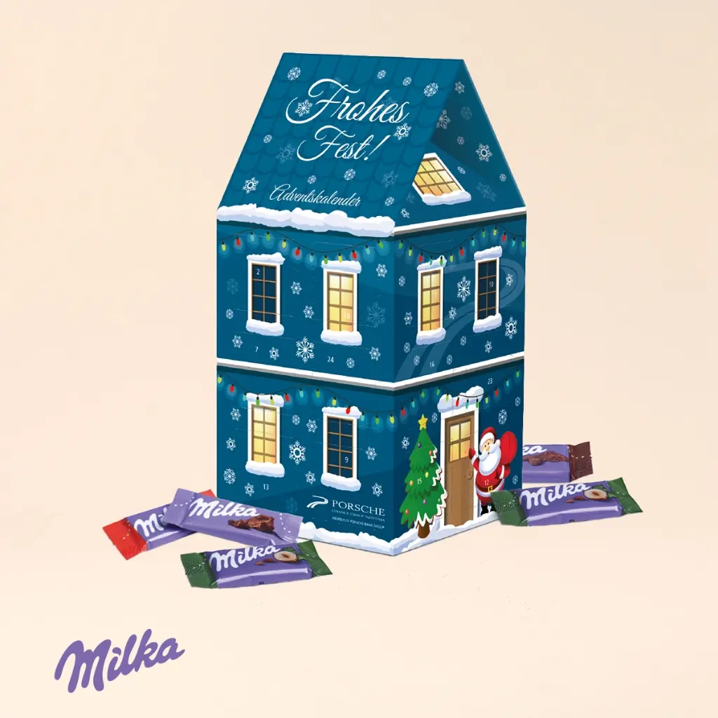 Adventskalender-Haus "XL" mit Milka Schokolade 
