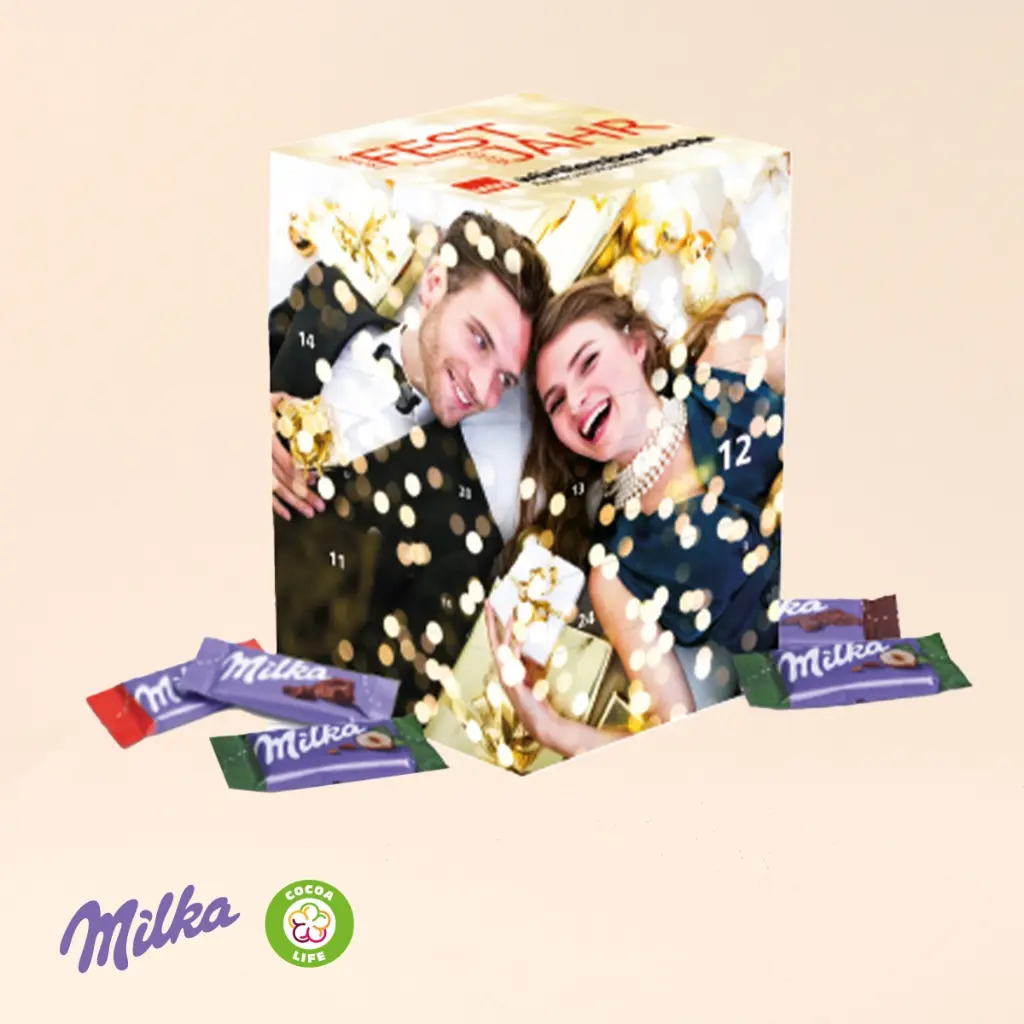 Adventskalender Cube "XL" mit Milka Schokolade 