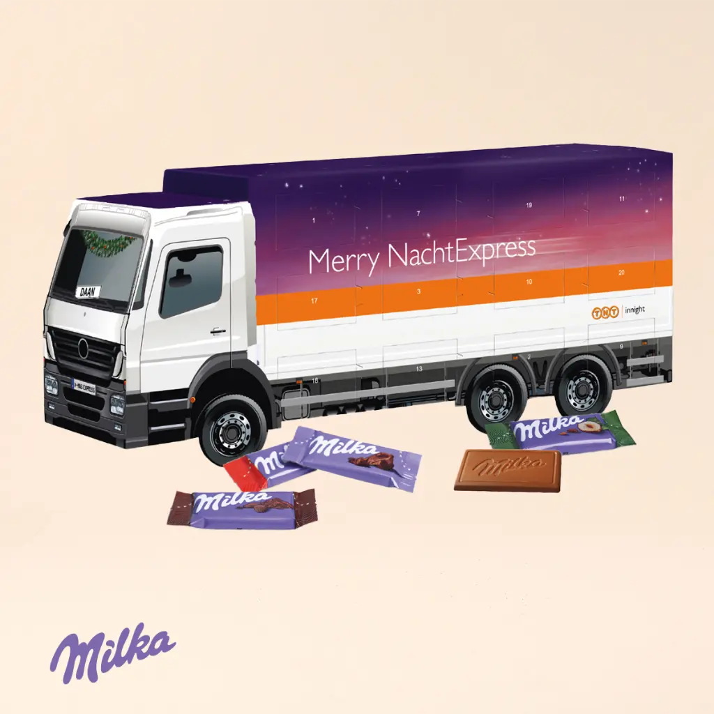 3D Adventskalender "LKW" mit Milka Schokolade 