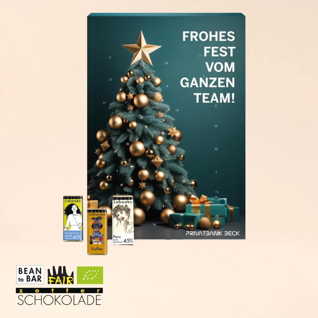 Adventskalender mit Zotter Schokolade 