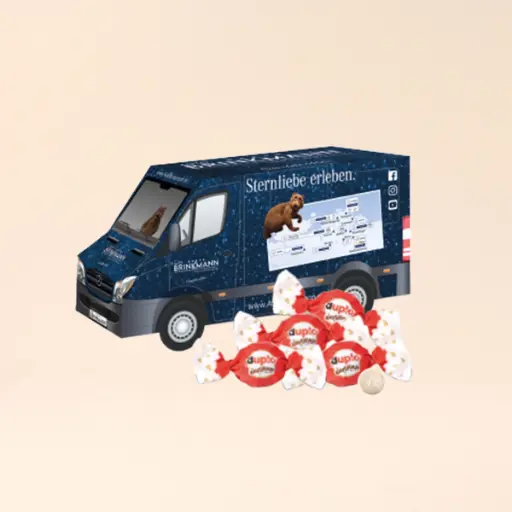 [95547] 3D Präsent "Transporter" mit duplo Knusperlen 