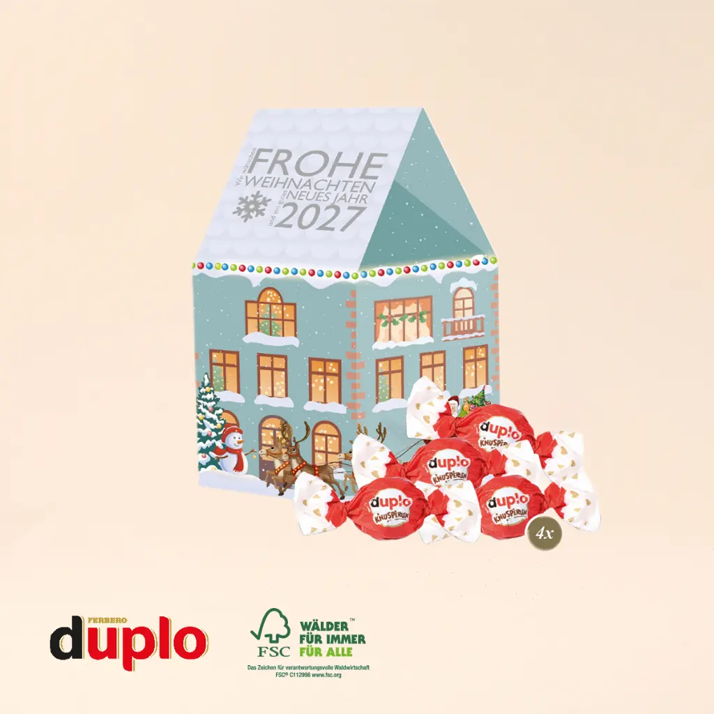 3D Präsent "Haus" mit duplo Knusperlen 