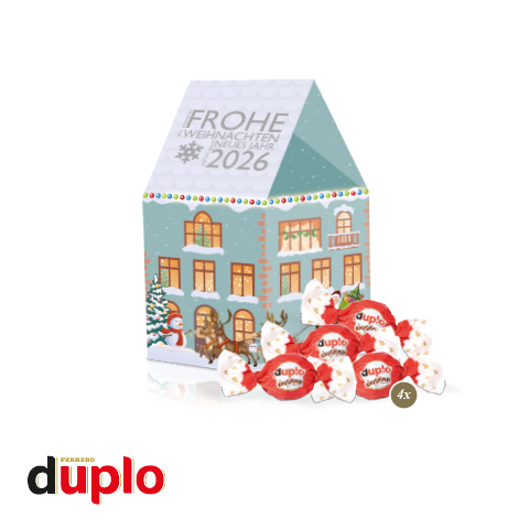 [95552] 3D Präsent "Haus" mit duplo Knusperlen 