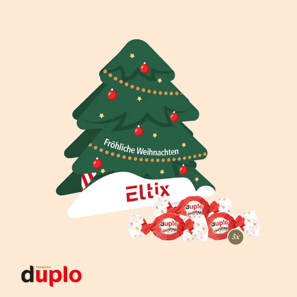Präsent Tannenbaum mit duplo Knusperlen 