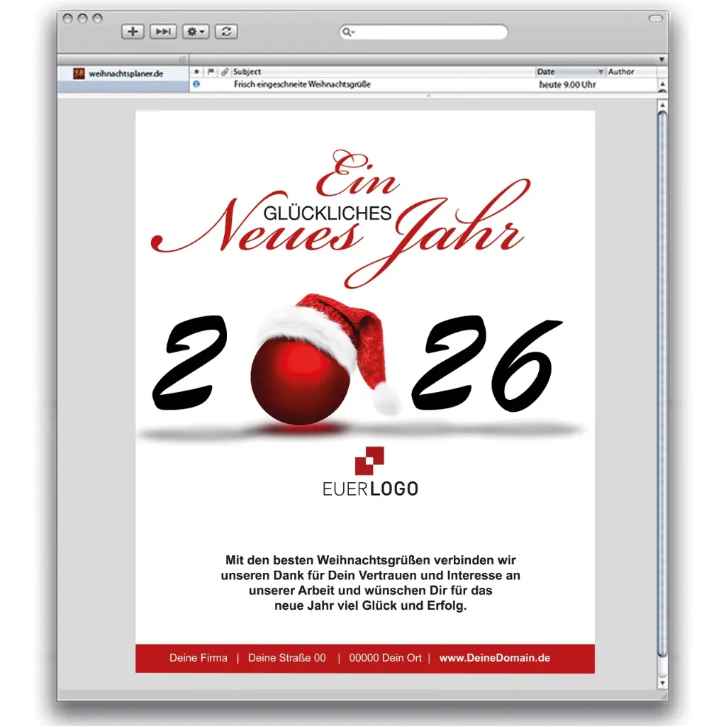 E-Card Glücklich - Weihnachtskugel