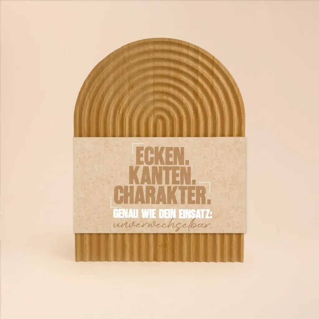 Schneidebrett "Ecken. Kanten. Charakter"