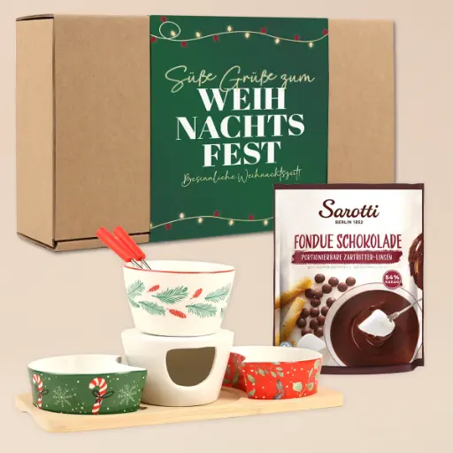 [WP13565] Geschenkset Schokoladenfondue "Süße Grüße zum Fest"