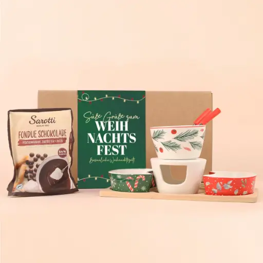 [WP13565] Geschenkset Schokoladenfondue "Süße Grüße zum Fest"
