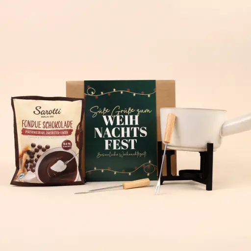 [WP13565] Geschenkset Schokoladenfondue "Süße Grüße zum Fest"