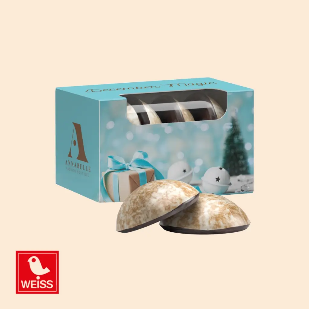 4er Mini-Lebkuchen in Werbebox