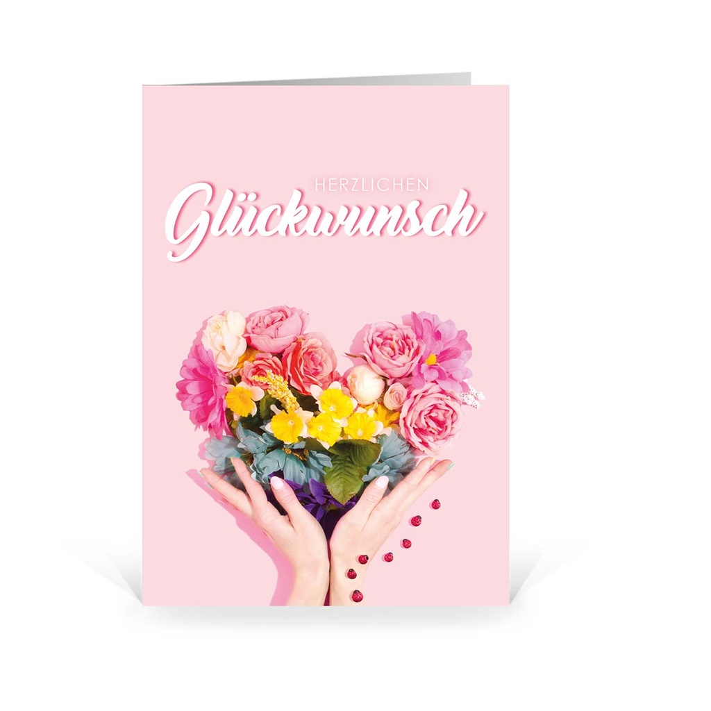 Karte: Glückwunsch Blumen