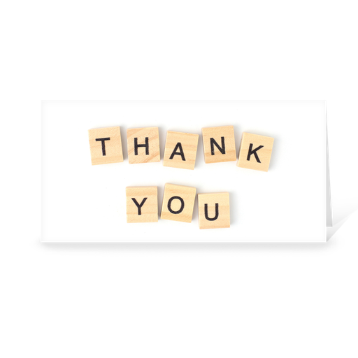 [MG105] Karte: Thank you (Wir gestalten gratis für Dich)