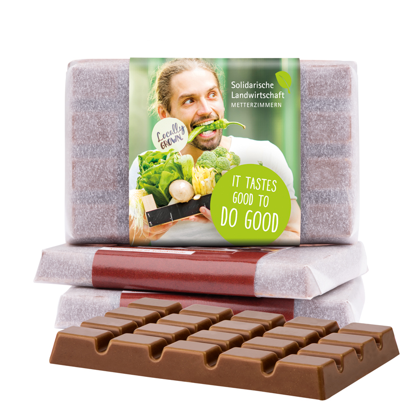 Design Schokolade in Pergaminpapier