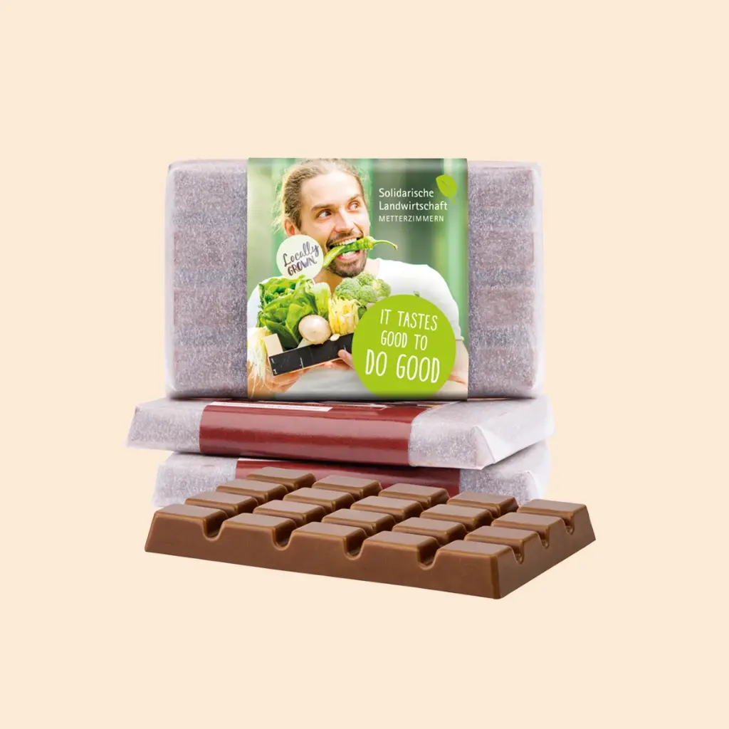 Design Schokolade in Pergaminpapier